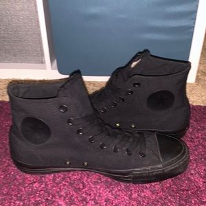 BNWOT black high top converse 10.5 womens